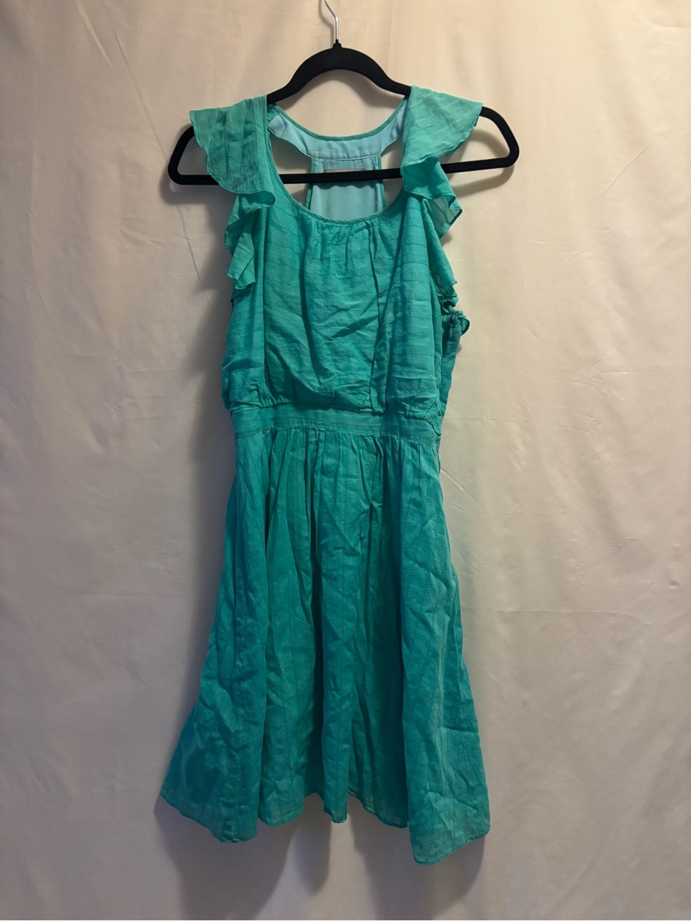 Marc New York Teal Ruffle Sleeve Girls Dress